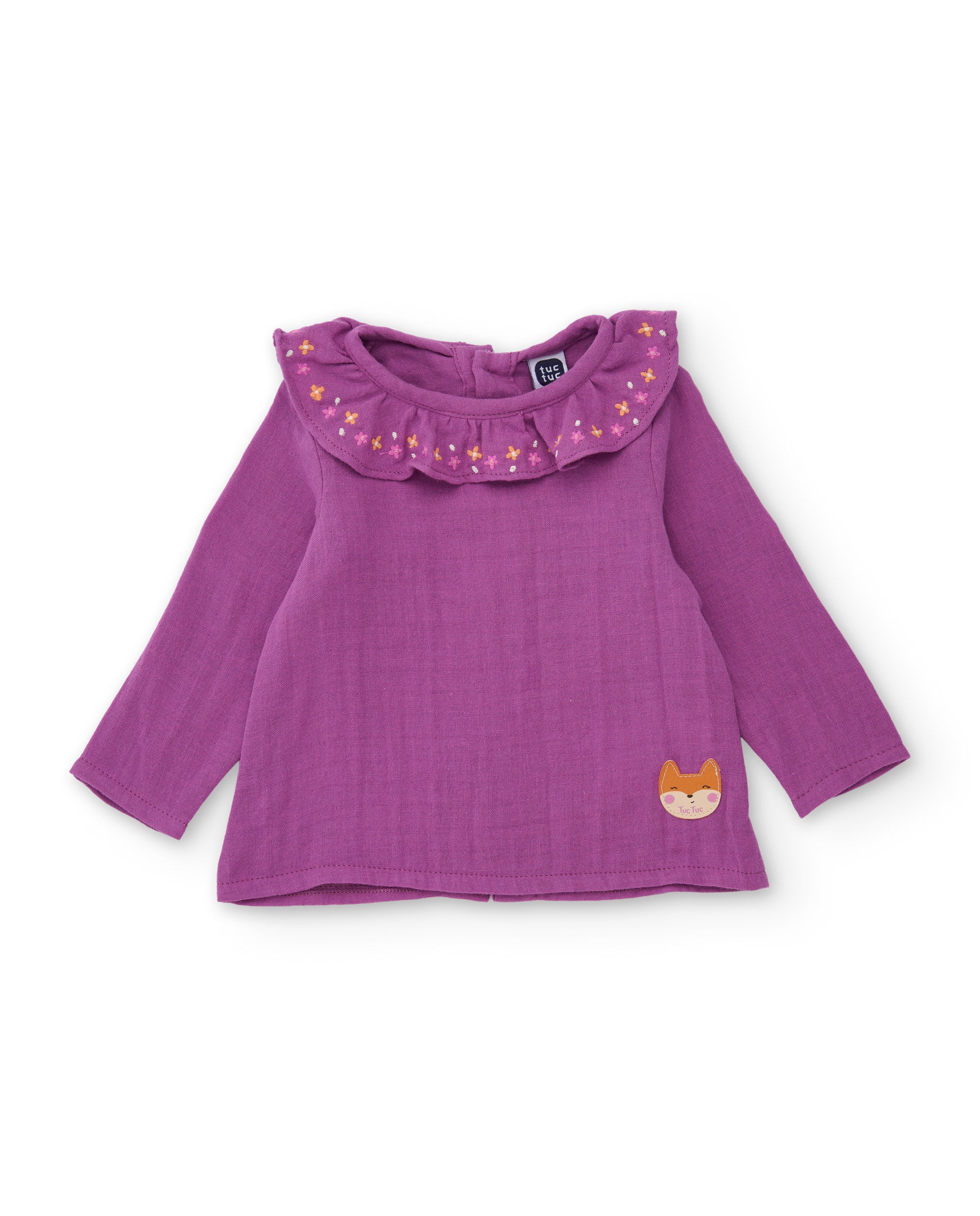 TucTuc Completi Neonata Viola 0-24M Blusa Volant+Quadri