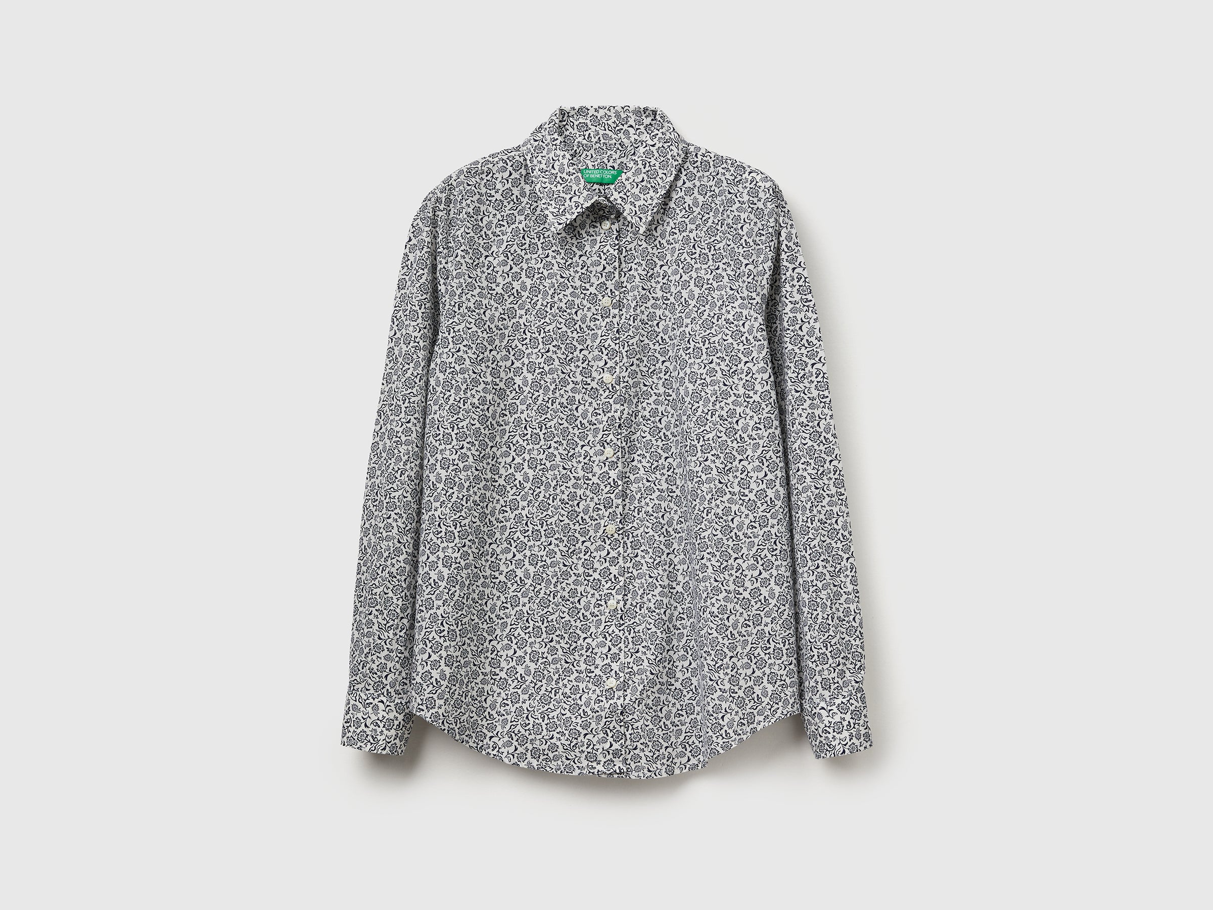 United Colors of Benetton camicia fantasia cotone leggero