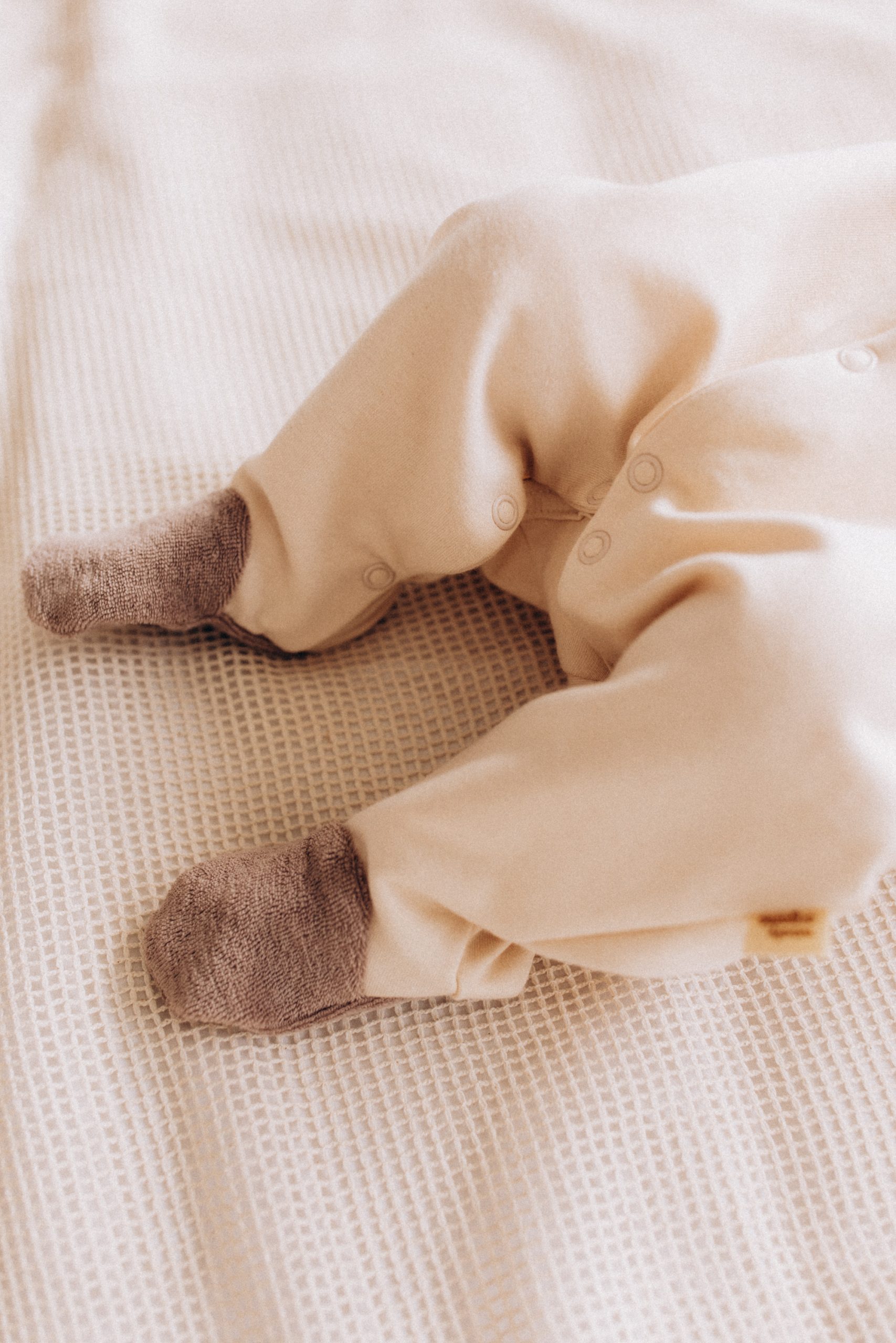 Woolly Organic French Terry Sleepsuit tutina piedini cotone bio