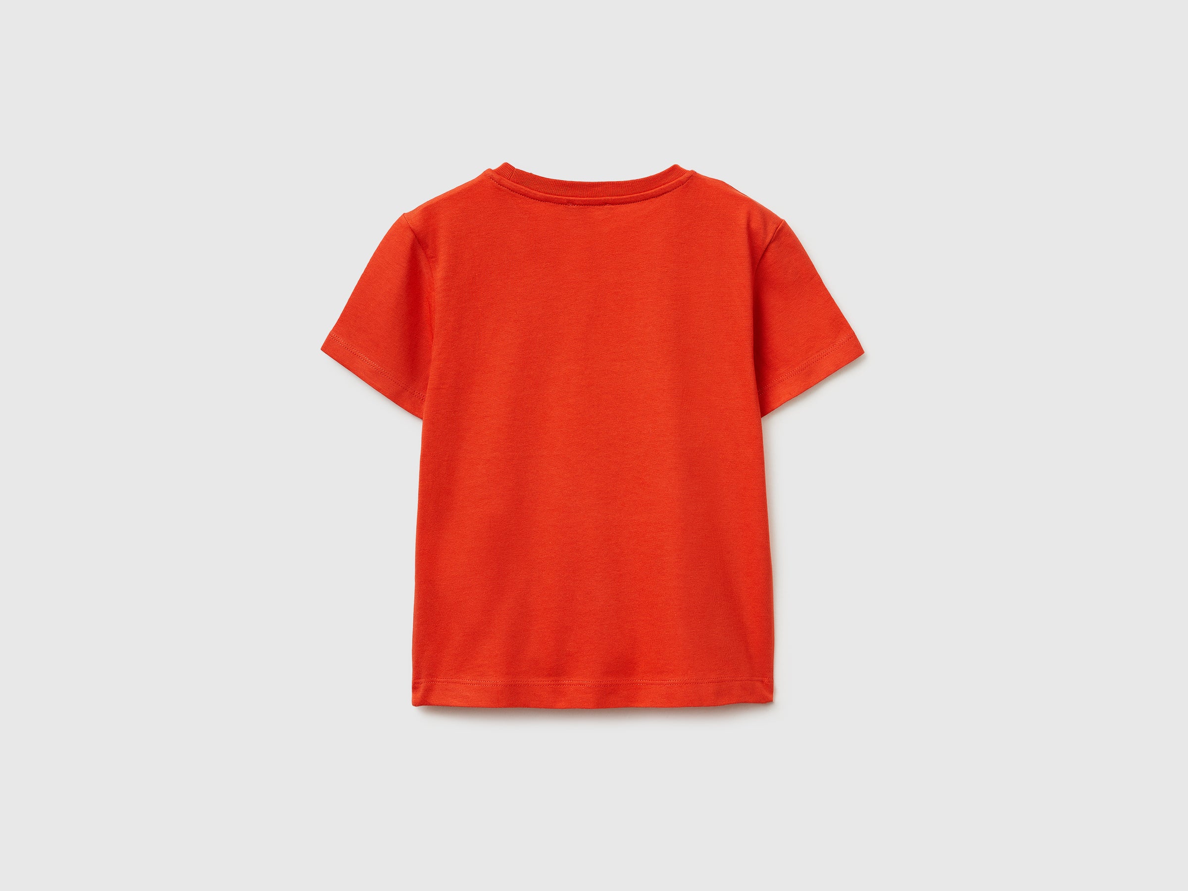 Benetton Maglietta Logo Cotone Bio Bimbo Taglia 104