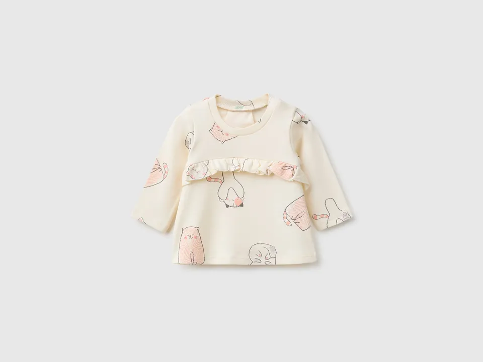United Colors of Benetton t-shirt bimba gattini cotone