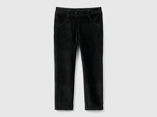 United Colors of Benetton Pantaloni ciniglia bimba cotone elasticizzato