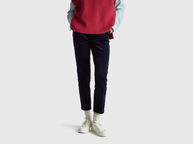 United Colors of Benetton Trousers Stretch Velvet Chinos pantalone taglia 42
