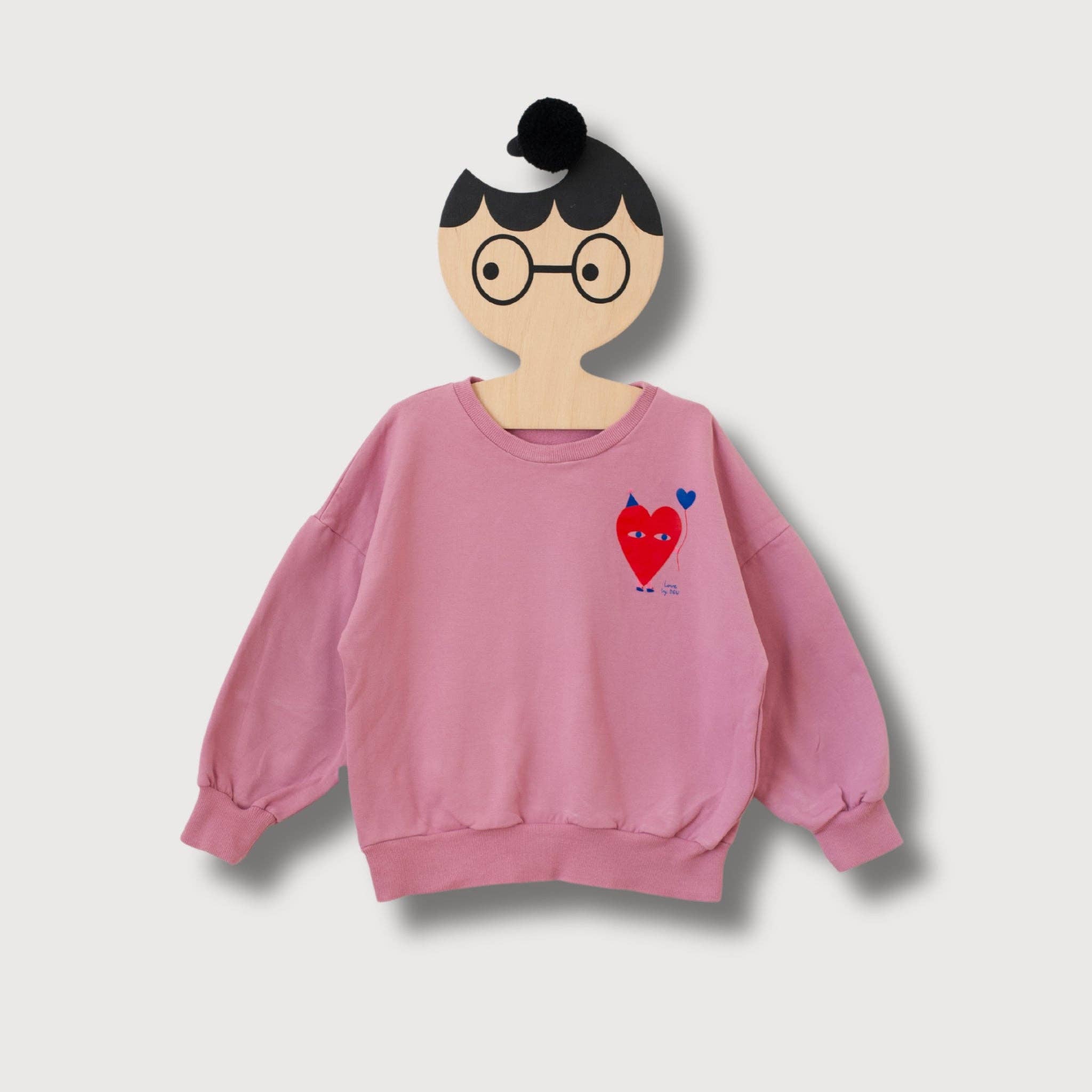 Dont Grow Up Cuore Felpa Rosa cotone 6/7 anni