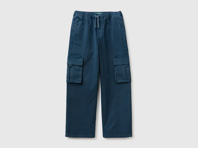 United Colors of Benetton cargo pantaloni cotone coulisse