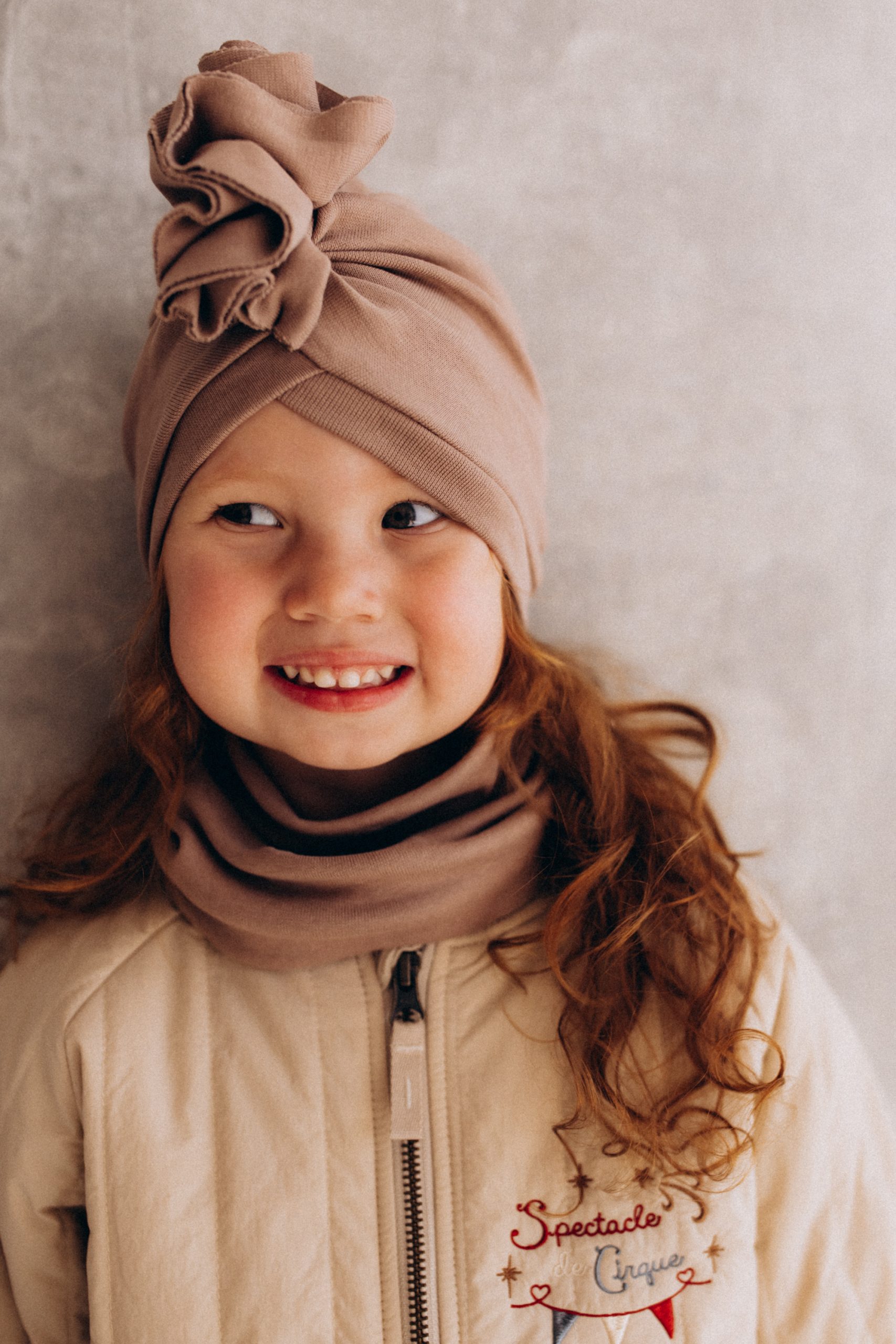 Woolly Organic Ruffle Turban Hat cappello bimba cotone bio