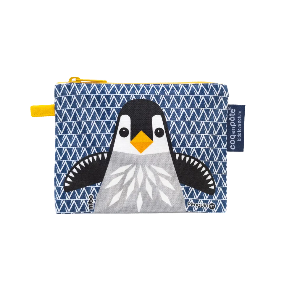 Coq en Pâte portamonete Pinguino cotone bio bimbo