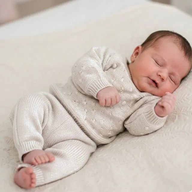 Petite Citrouille Basiques completino neonato cotone bianco