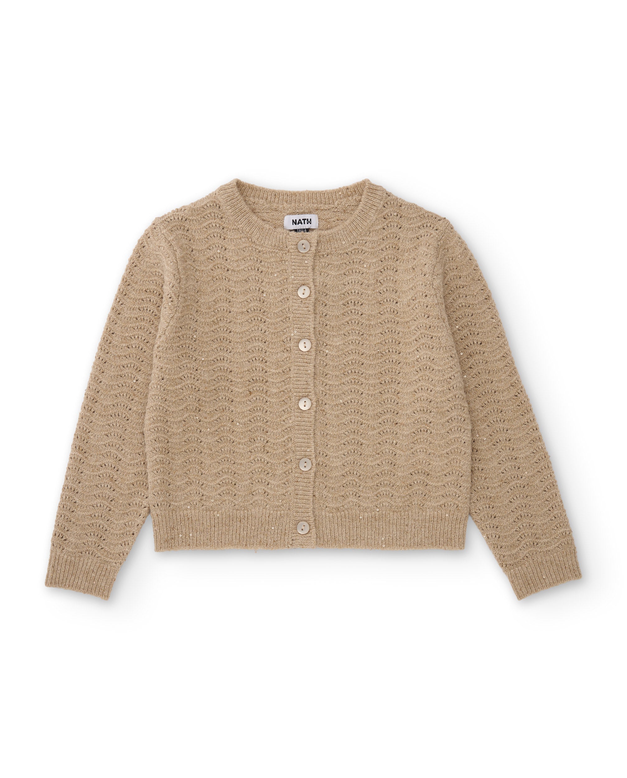 TucTuc Maglioni Cardigan bimba tricot bottoni beige 8 anni