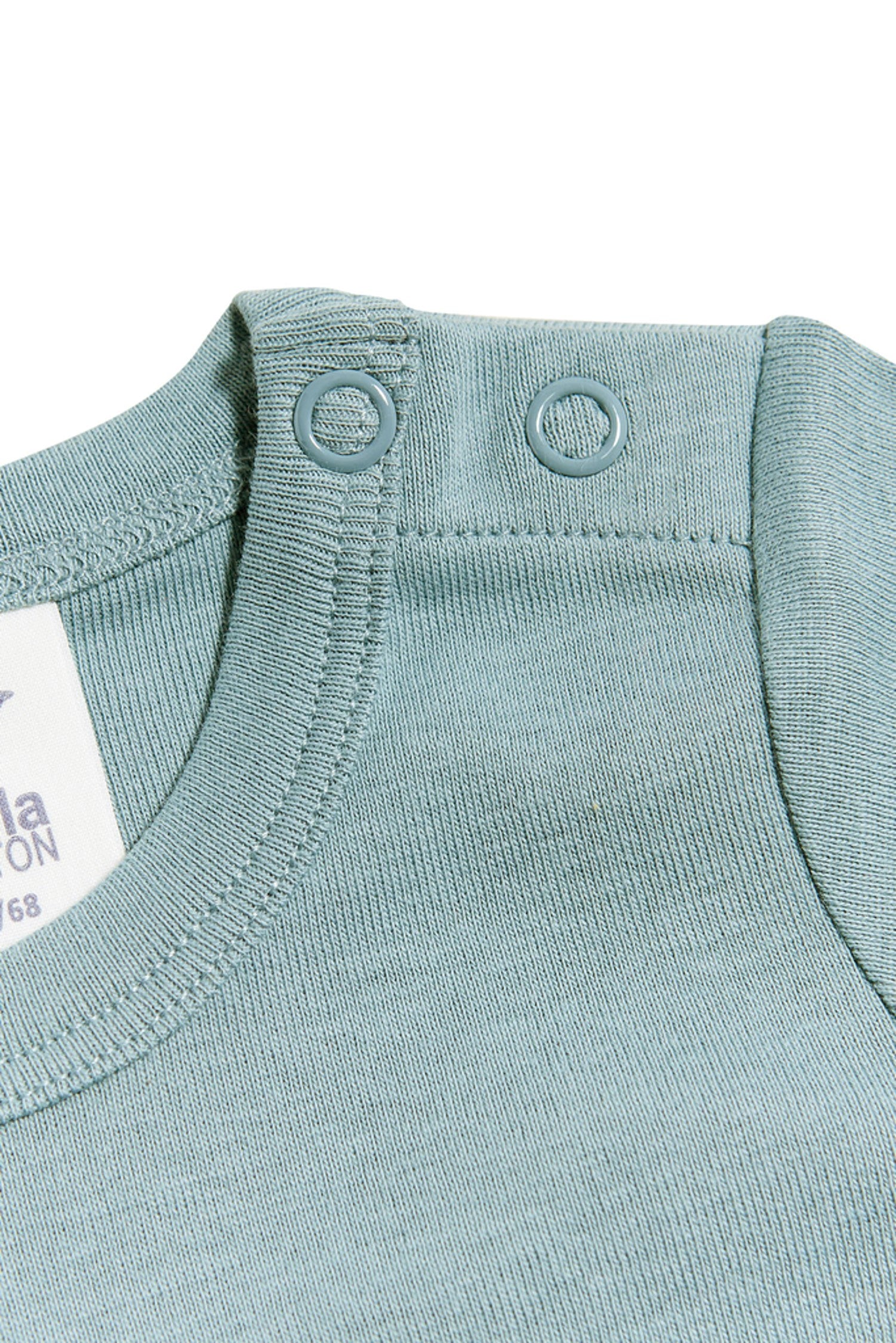Leela Body Maniche Corte Azzurro Neonato Cotone Bio