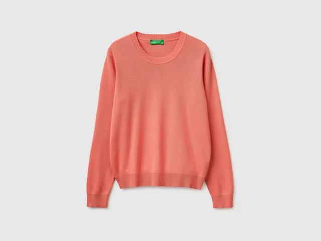 United Colors of Benetton 1C19D10FV Maglione Cotone M Pesca