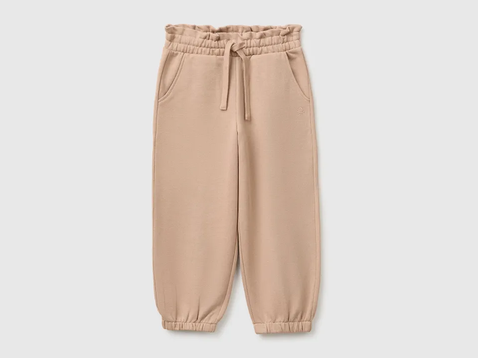 Benetton Pantaloni tuta felpa cotone bio taglia 82