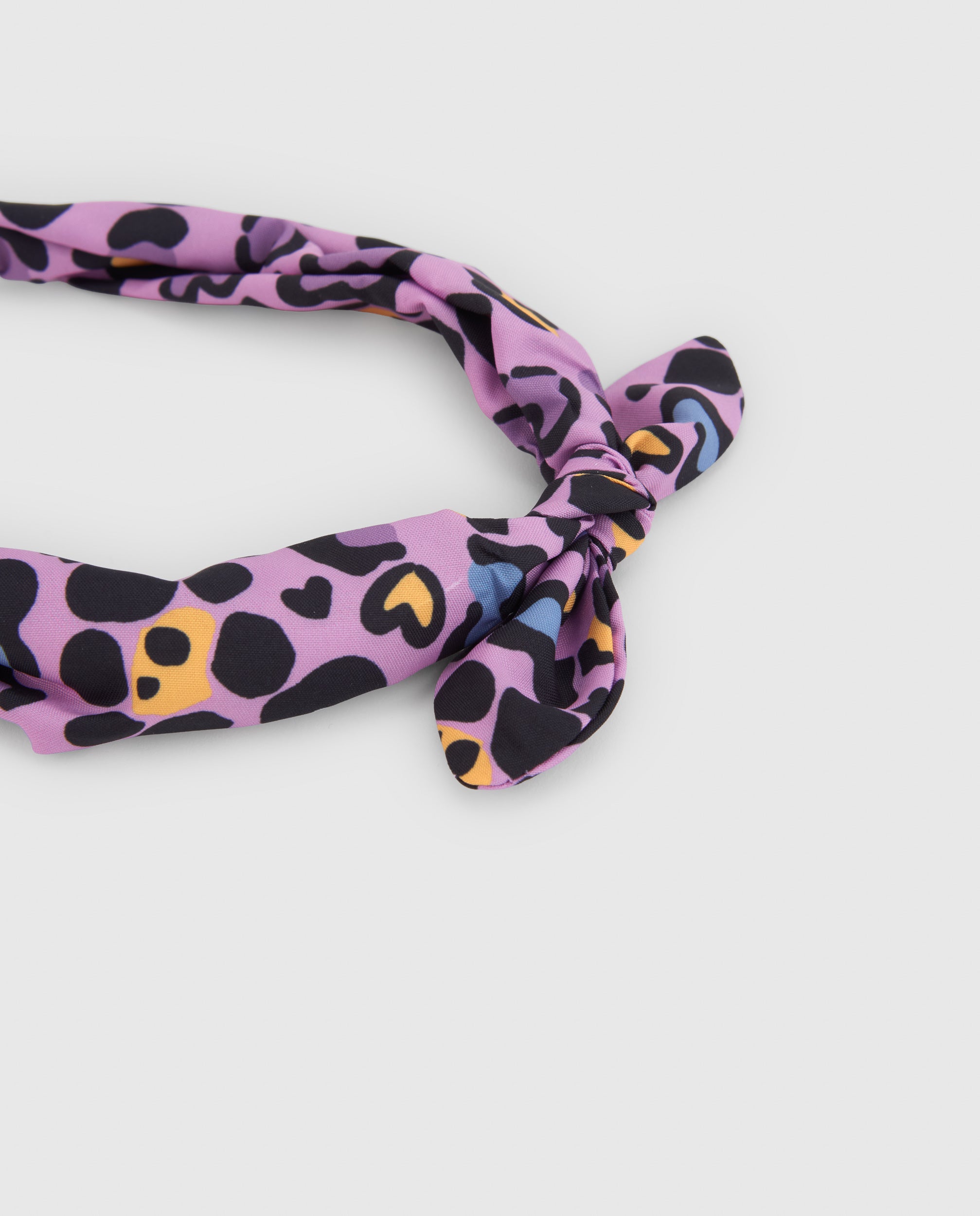 TucTuc Accessori Cerchietto Bimba Lilla Animalier Fiocco