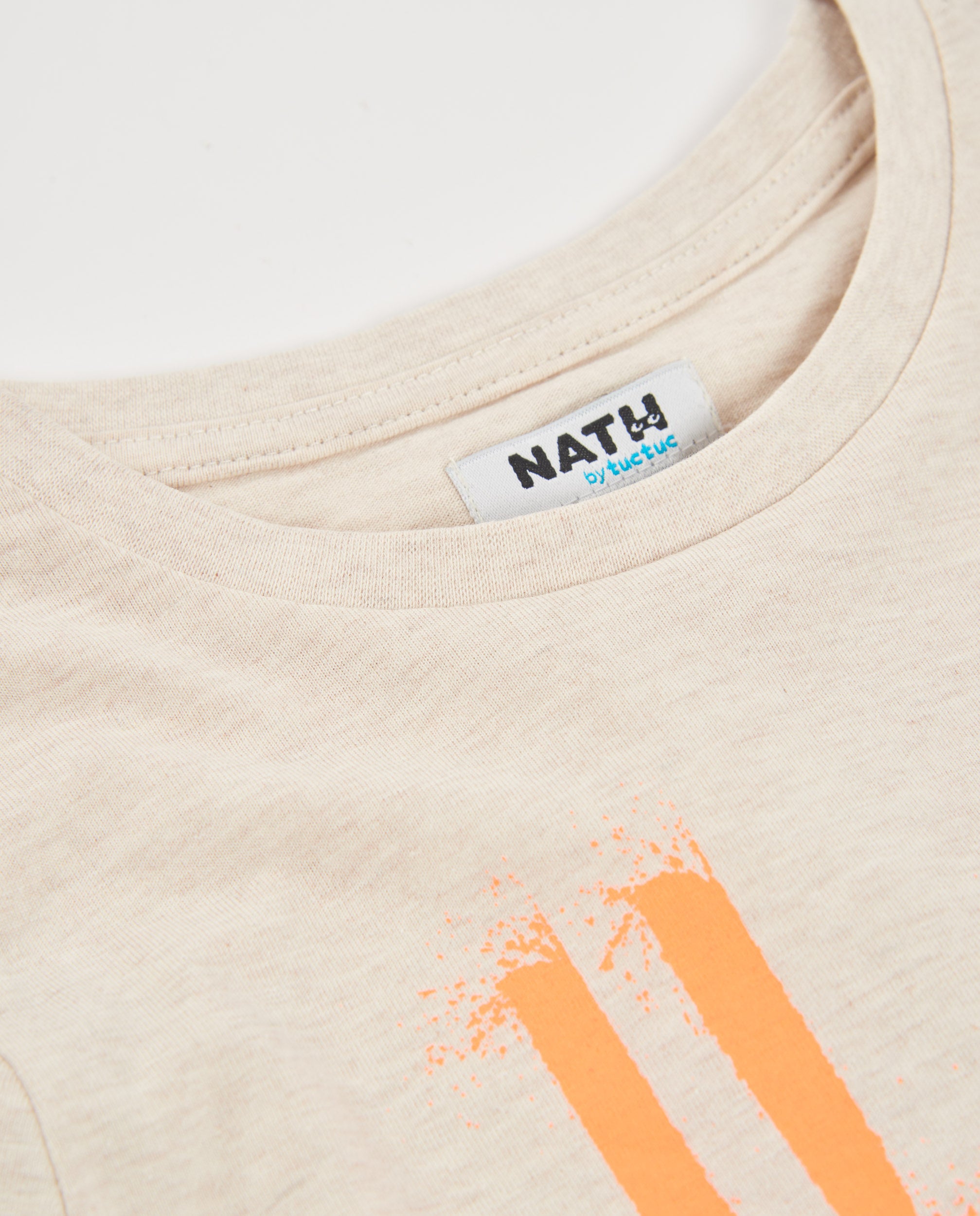 TucTuc Magliette T-shirt Bambino Beige Stampa Artistica