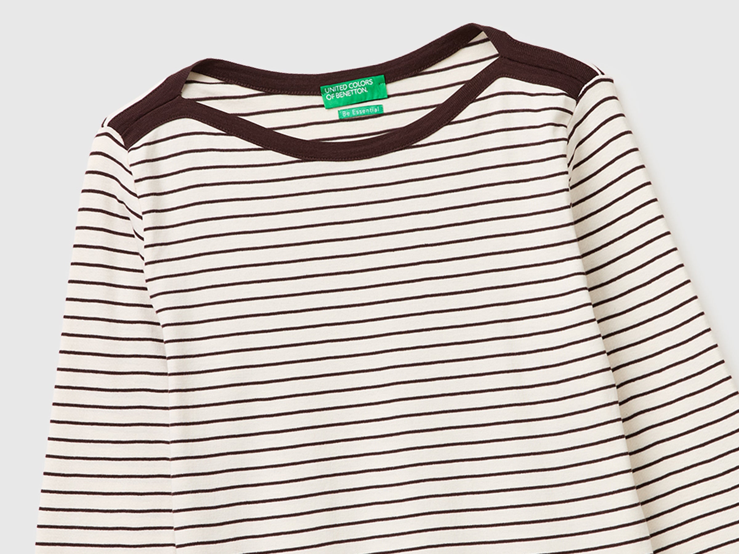 United Colors of Benetton 339PD10C4 maglietta righe scollo barca cotone
