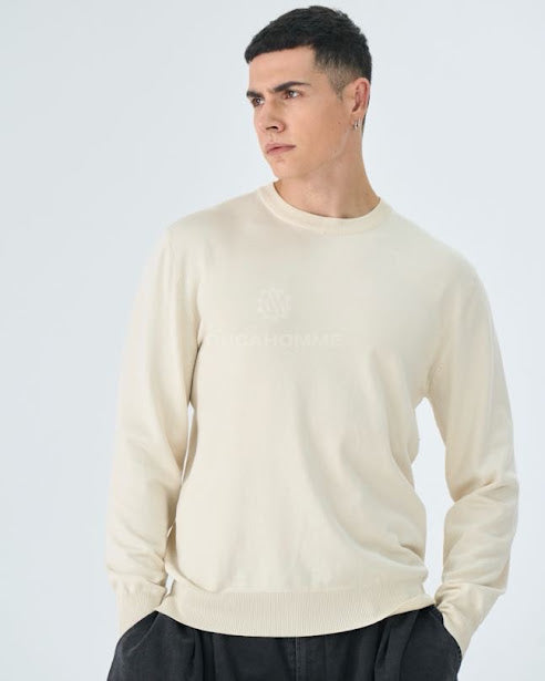 Sottosopra ANW86203 maglioncino uomo girocollo viscosa nero