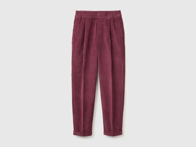 United Colors of Benetton Pantalone velluto chino vita elastica S