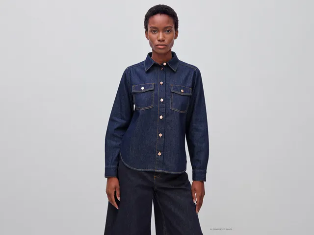 United Colors of Benetton Shirts Regular fit denim shirt camicia taglia XS cotone