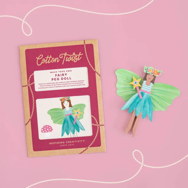 Cotton Twist Fata kit creativo bambola legno dai 3 anni