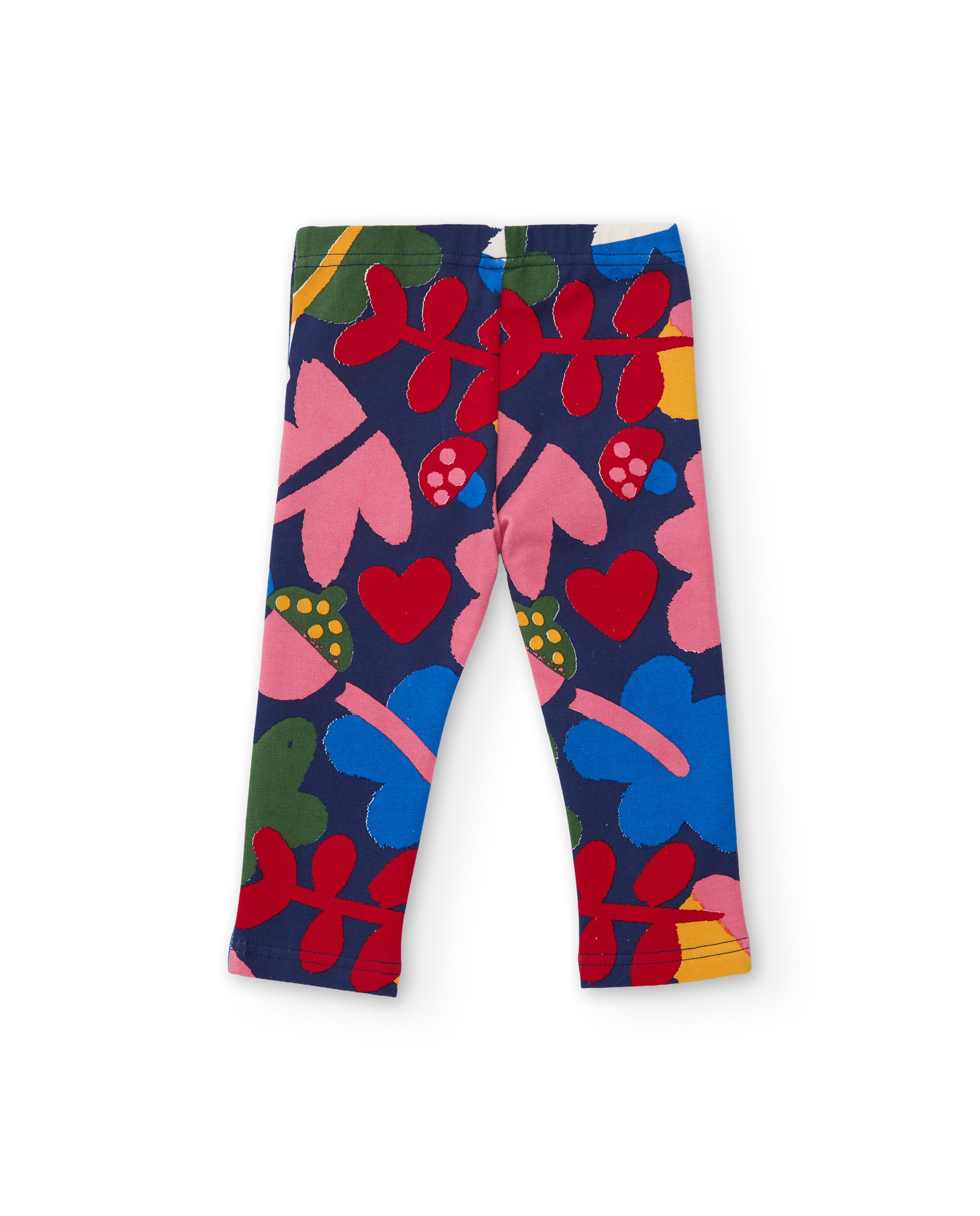 TucTuc Leggings bambina felpa blu stampa floreale