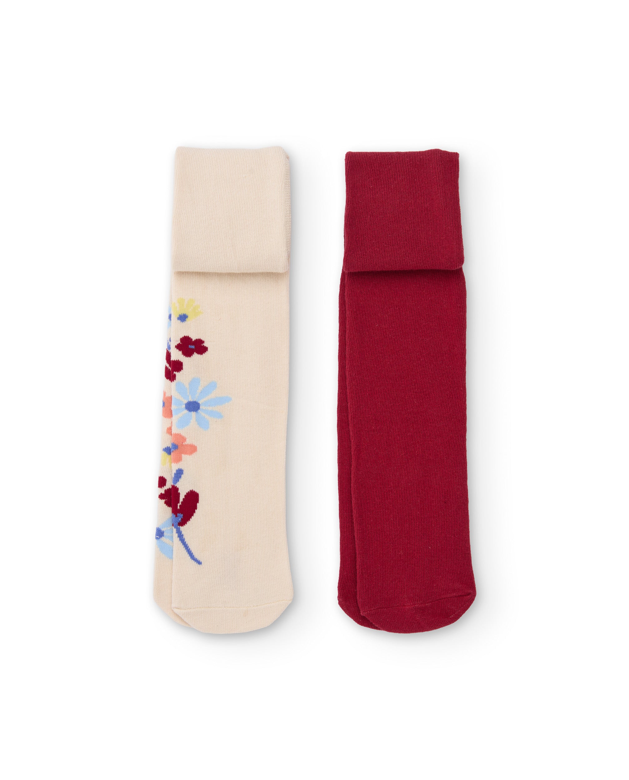 TucTuc Accessori Collant Bambina Crudo Floreale Jersey