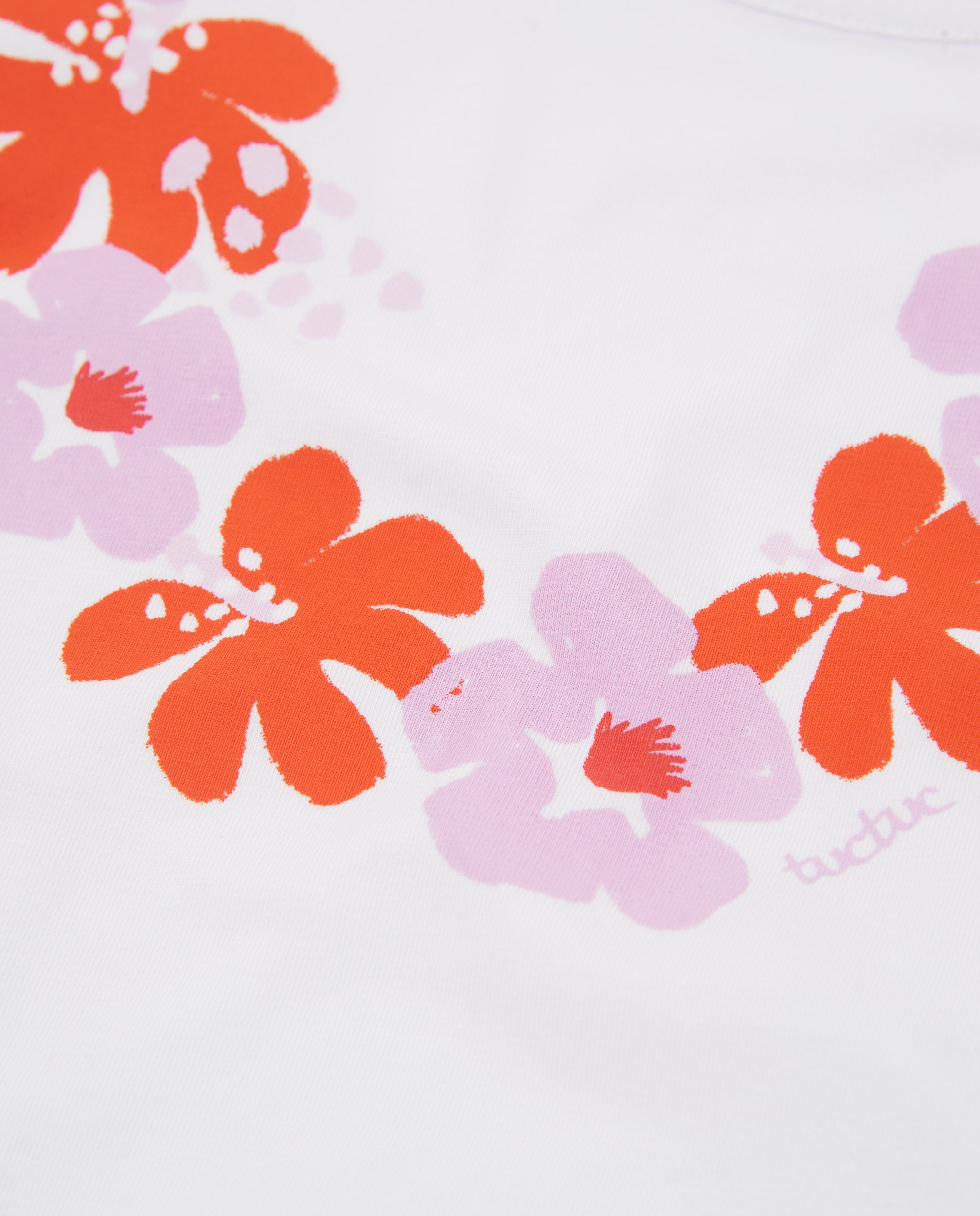 TucTuc Magliette T-Shirt Bambina Bianco Jersey Fiori Manica corta
