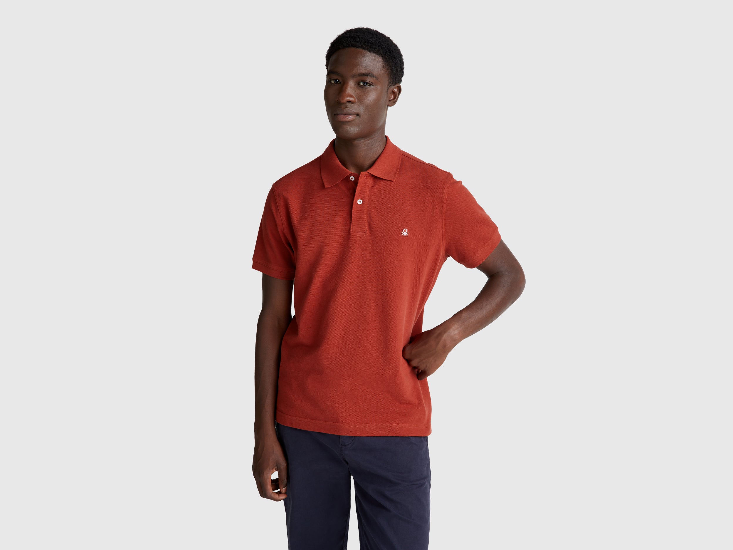 Benetton Polos Polo regular cotone bio taglia L