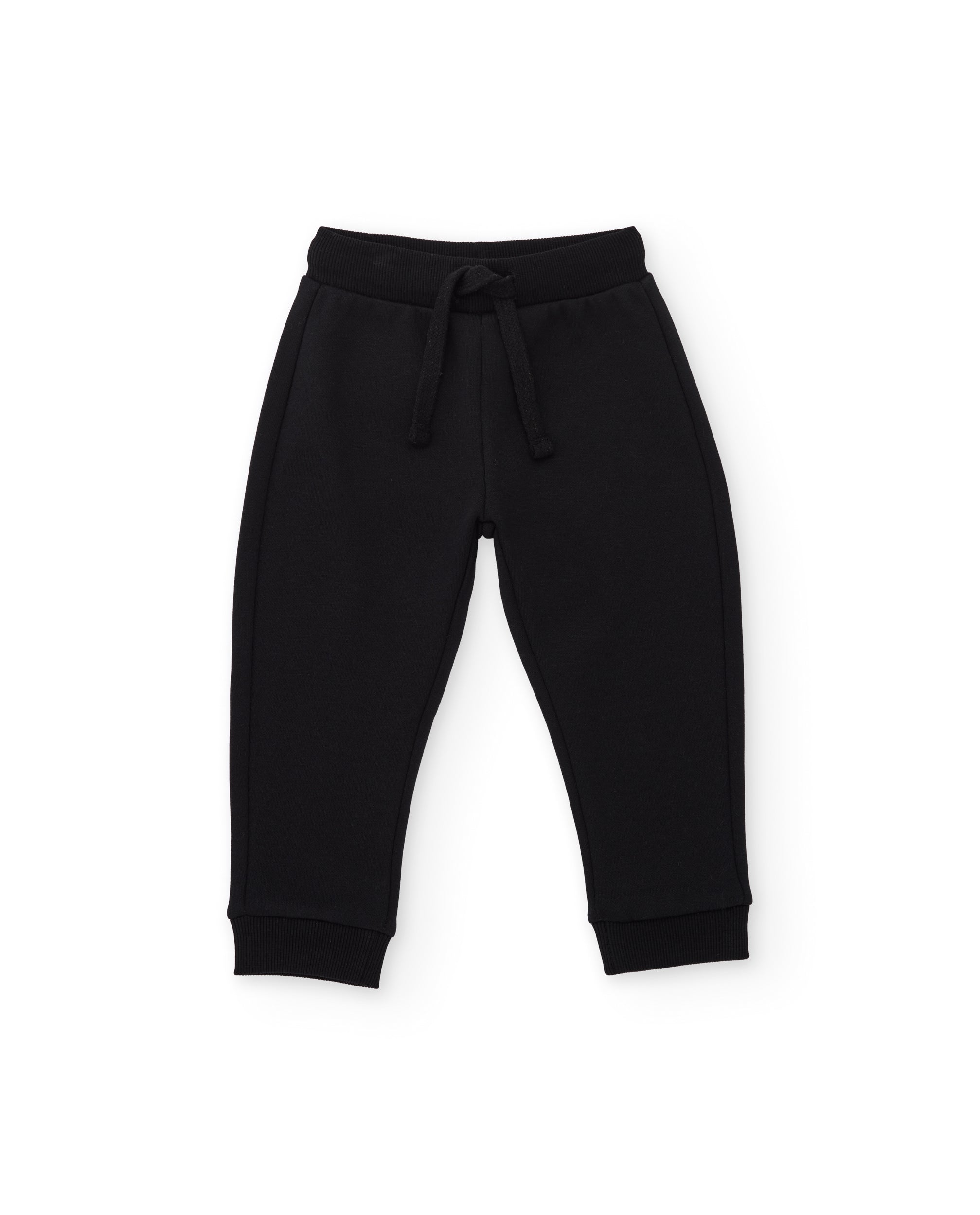 TucTuc Pantaloni felpa bambino nero vita elasticizzata