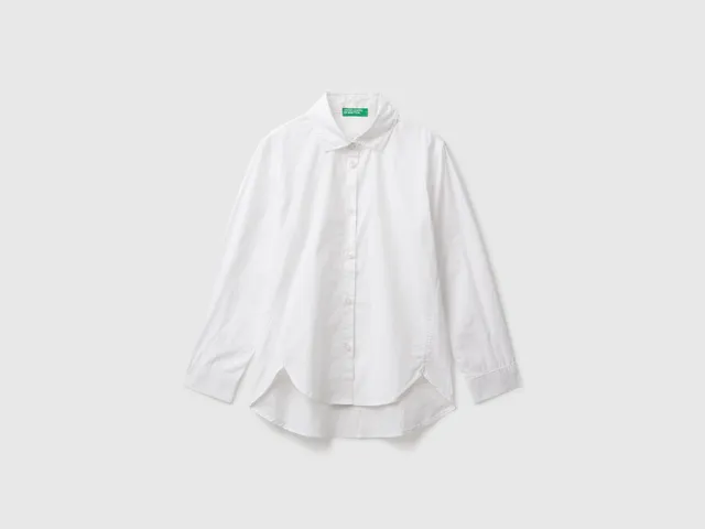 United Colors of Benetton camicia oversize cotone maniche lunghe