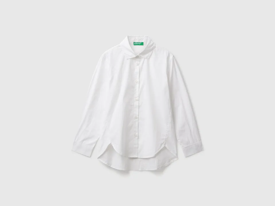 United Colors of Benetton camicia oversize cotone maniche lunghe