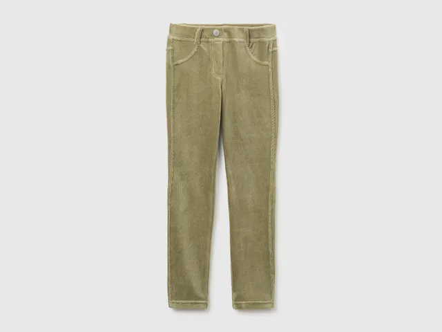 United Colors of Benetton Chenille Pantaloni skinny ciniglia
