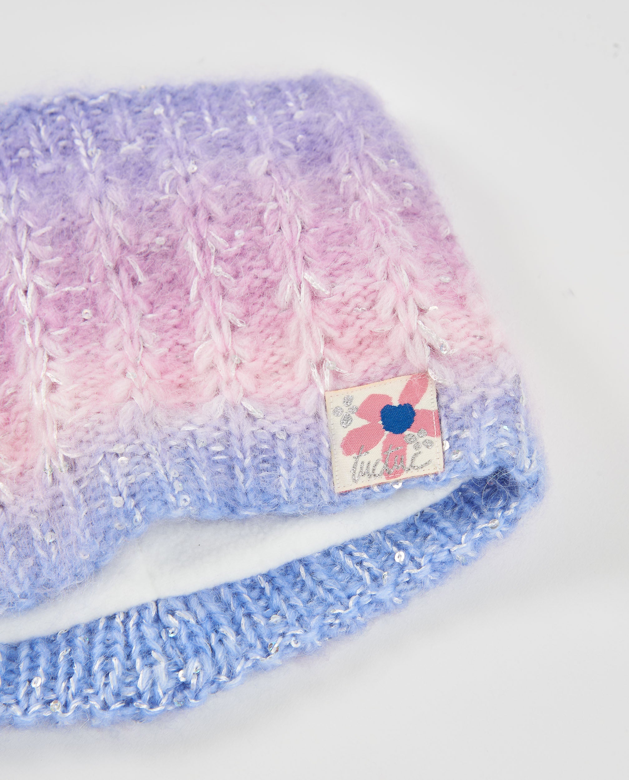 TucTuc Accessori set bambina rosa maglia cappello scaldacollo