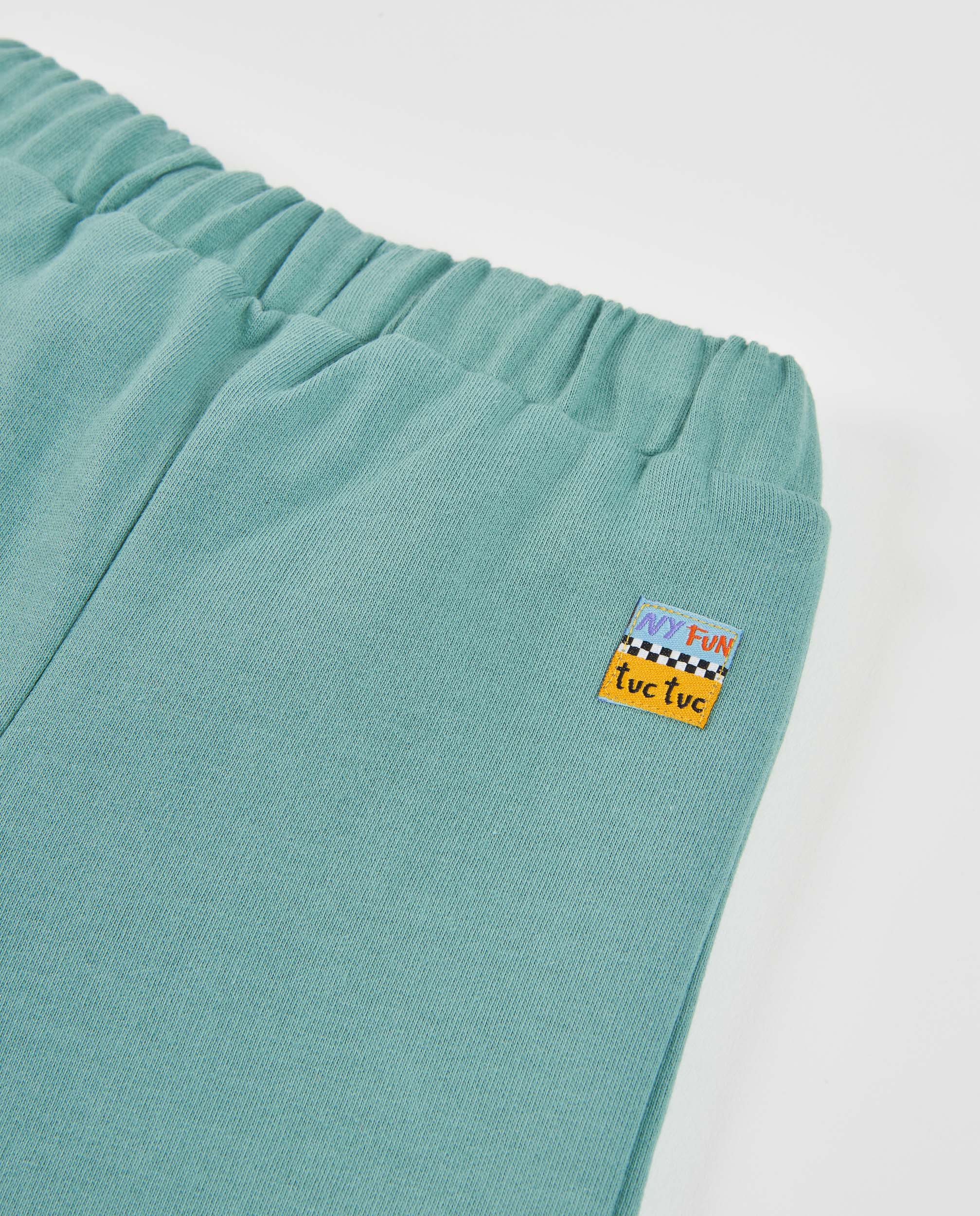 TucTuc Pantaloni felpa verde acqua bambino