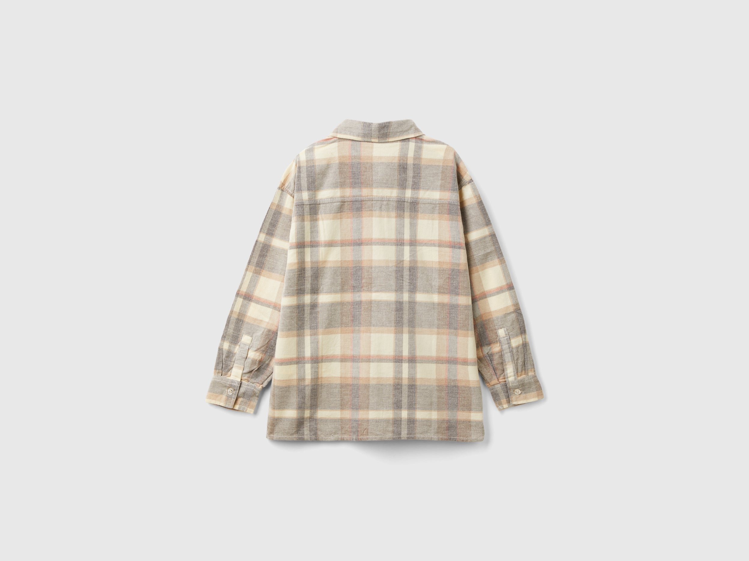 United Colors of Benetton camicia velluto tartan cotone M