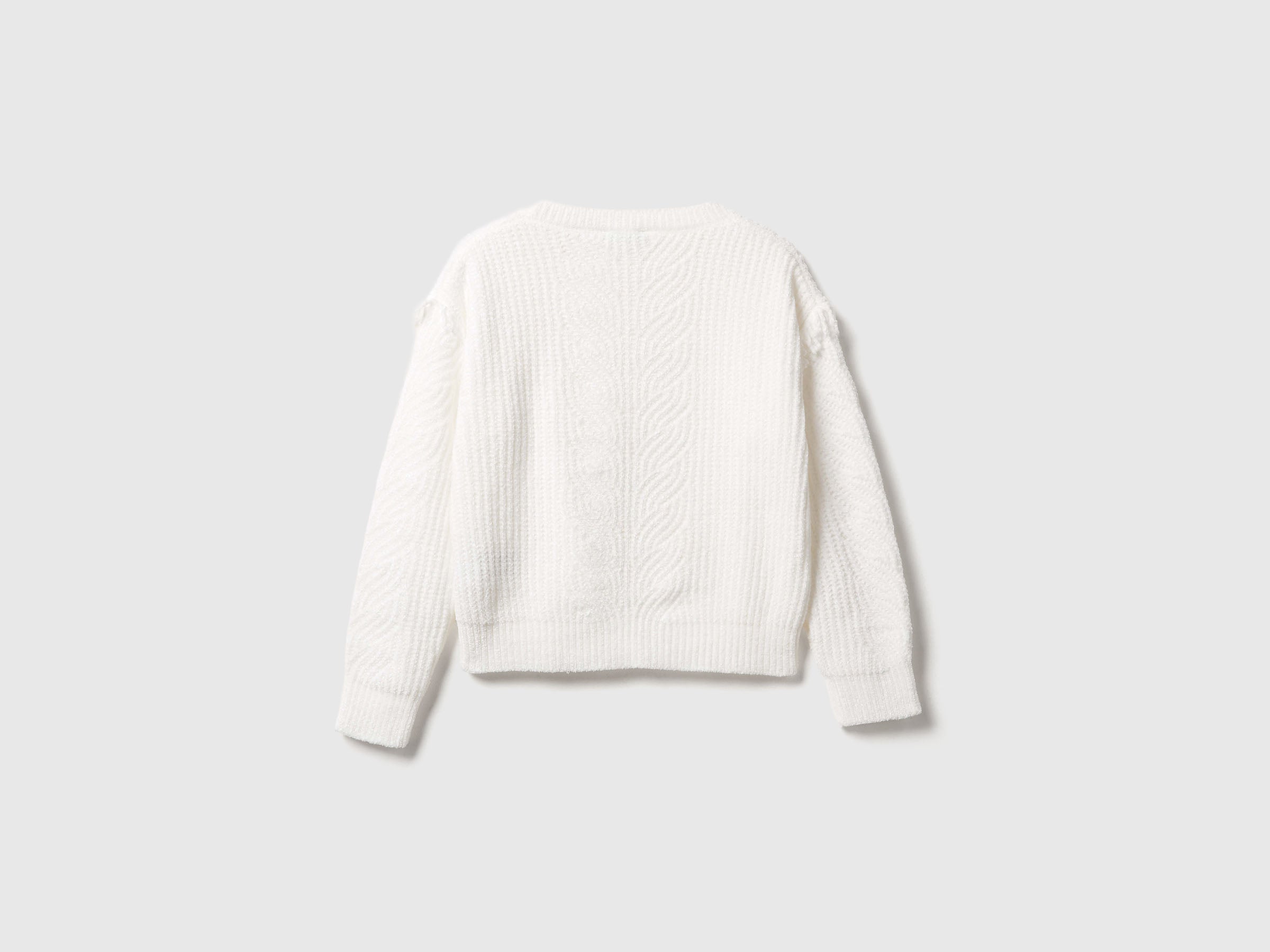 United Colors of Benetton Chenille sweater with fringe maglione ciniglia