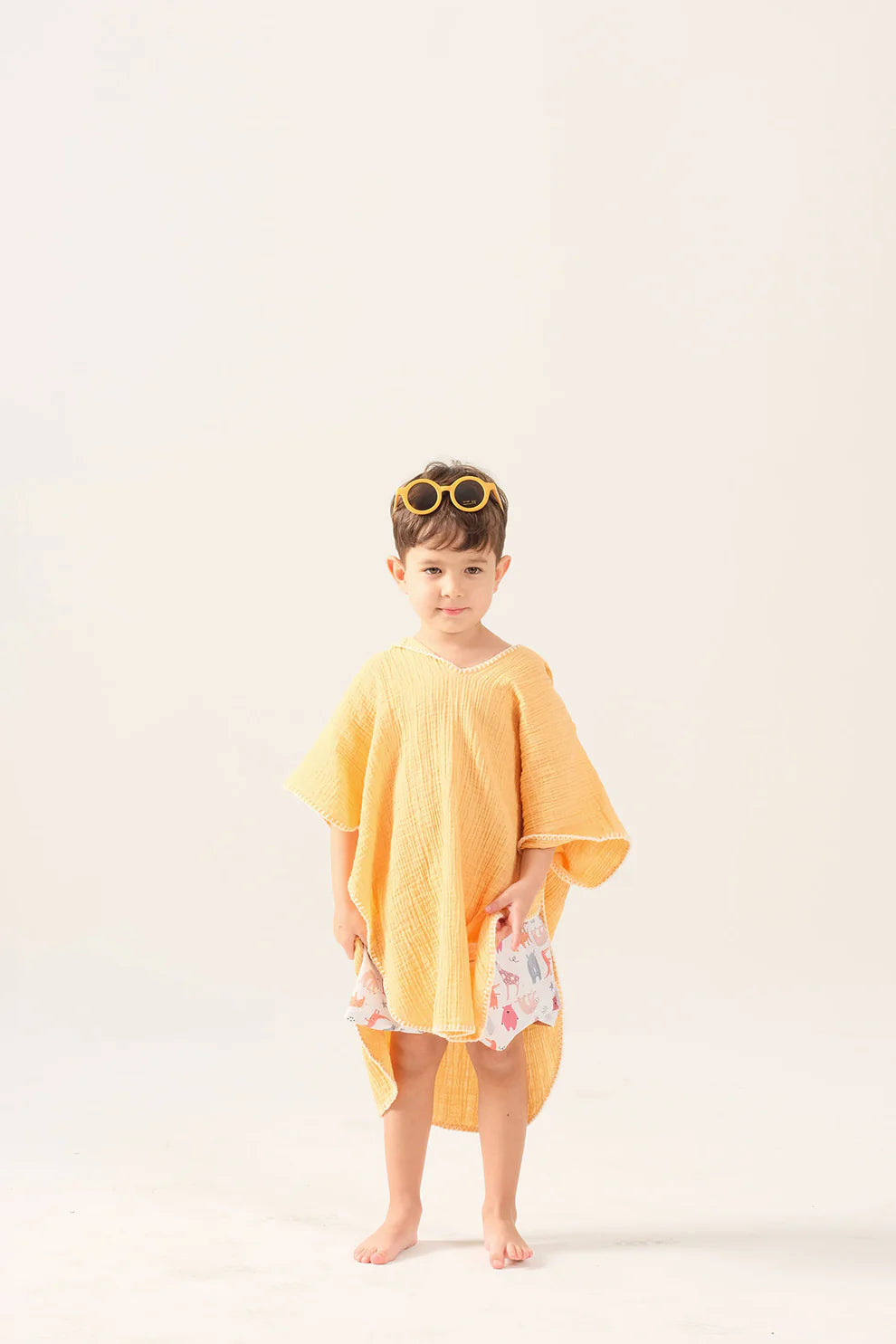 Miela Kids poncho mussola melone bimbi cotone