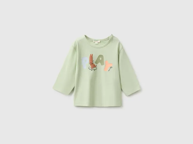 United Colors of Benetton T-shirt cotone bio neonato taglia 56