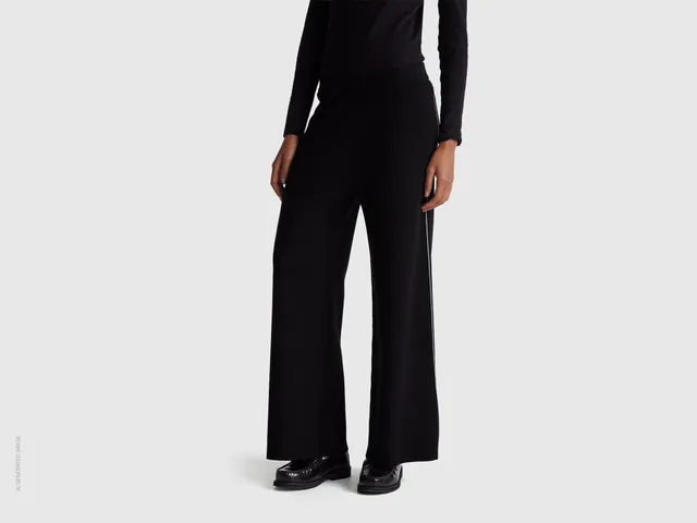 United Colors of Benetton Trousers Pantaloni Palazzo Viscosa XXS