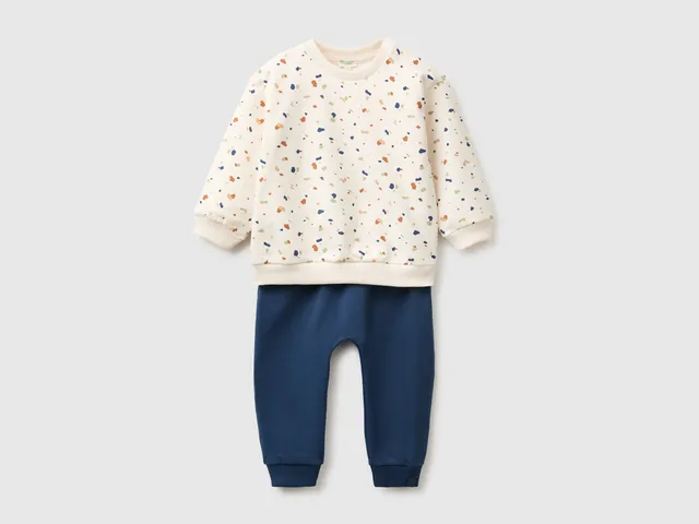 United Colors of Benetton Tuta fantasia completo neonato cotone bio