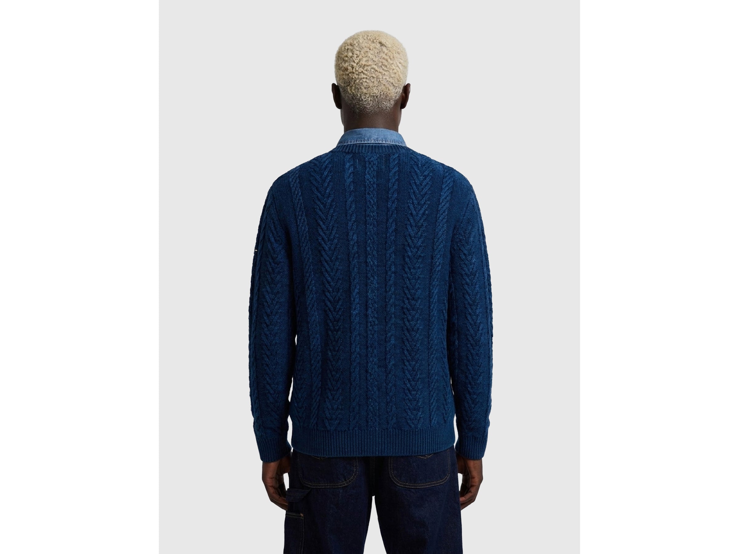 United Colors of Benetton maglione lana trecce cavi S