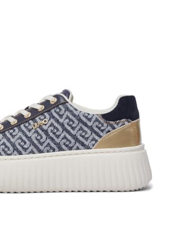 Liu Jo Sneakers Platform Denim Monogram 35 EU