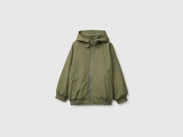 United Colors of Benetton Giacca nylon cappuccio taglia XL