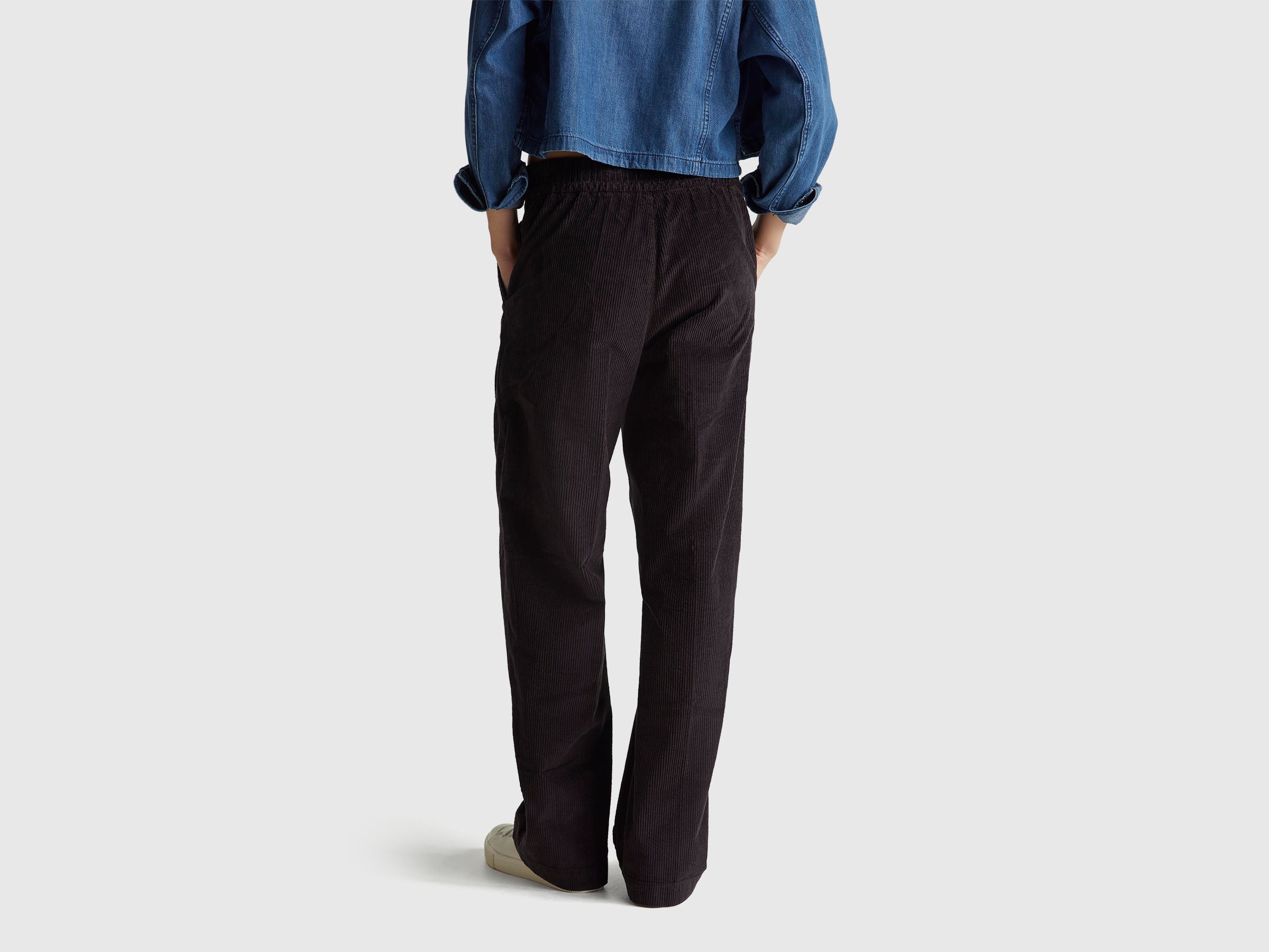 United Colors of Benetton pantaloni velluto gamba larga