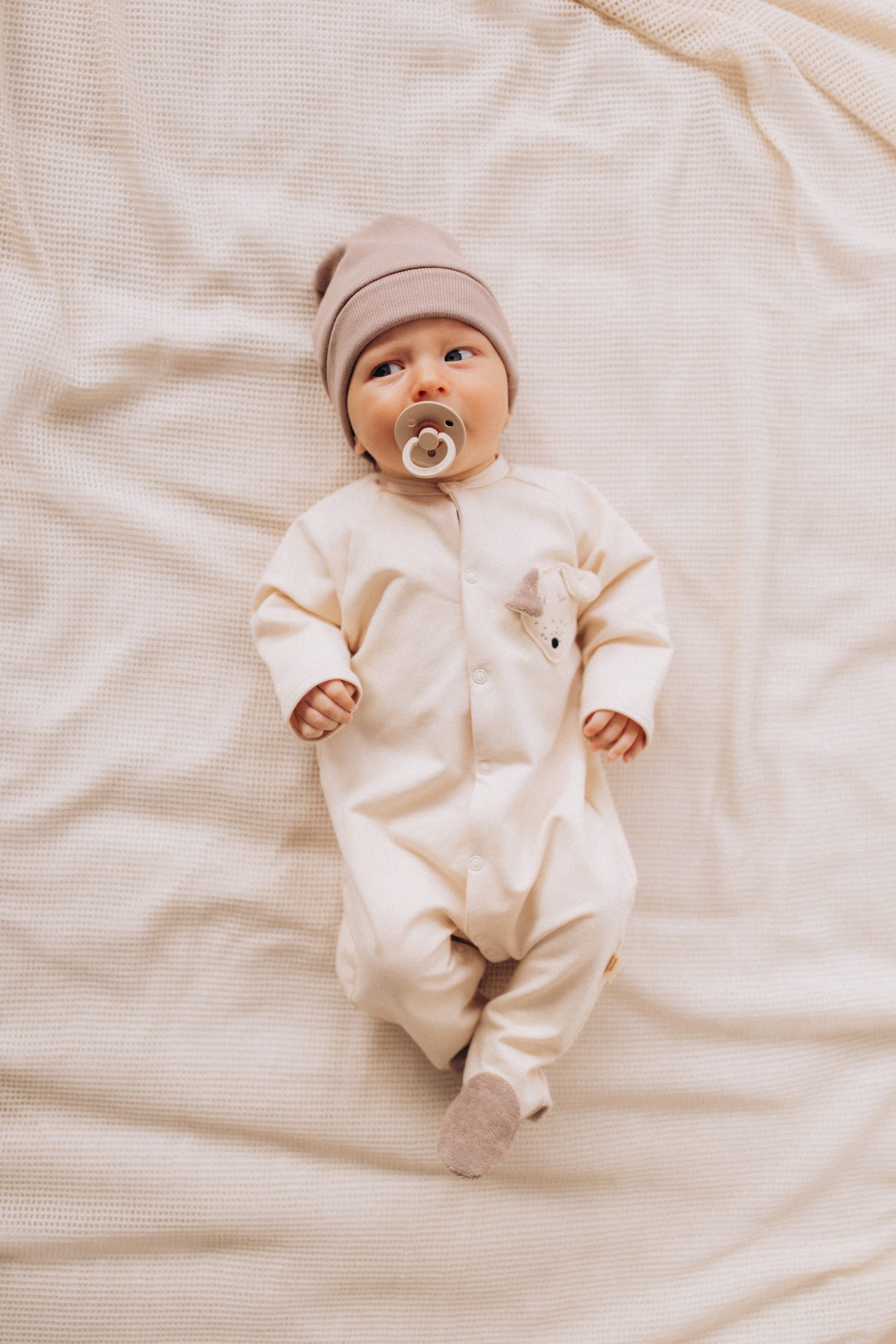 Woolly Organic French Terry Sleepsuit tutina piedini cotone bio