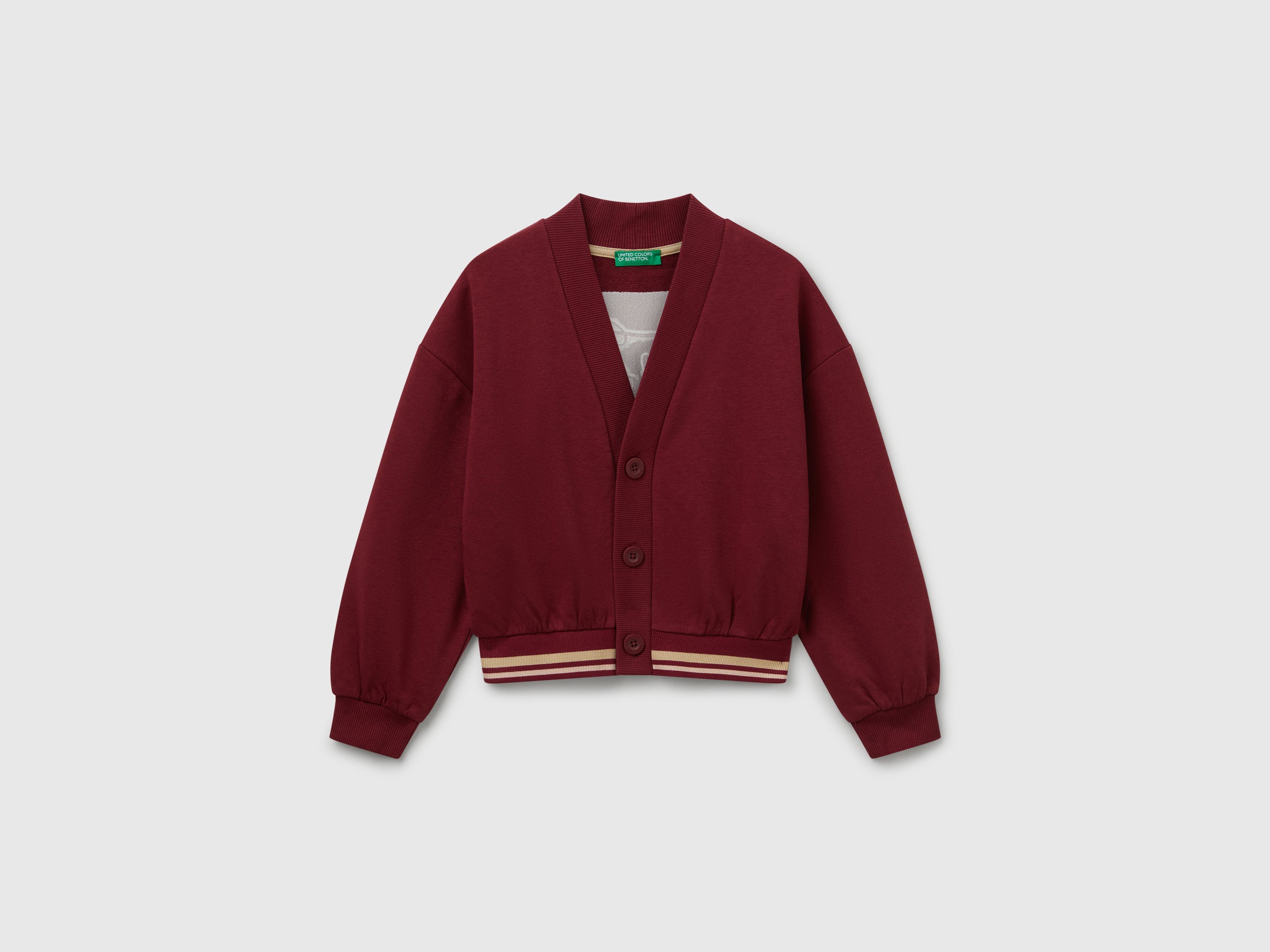 United Colors of Benetton Cardigan Felpa Cotone Paillettes Donna