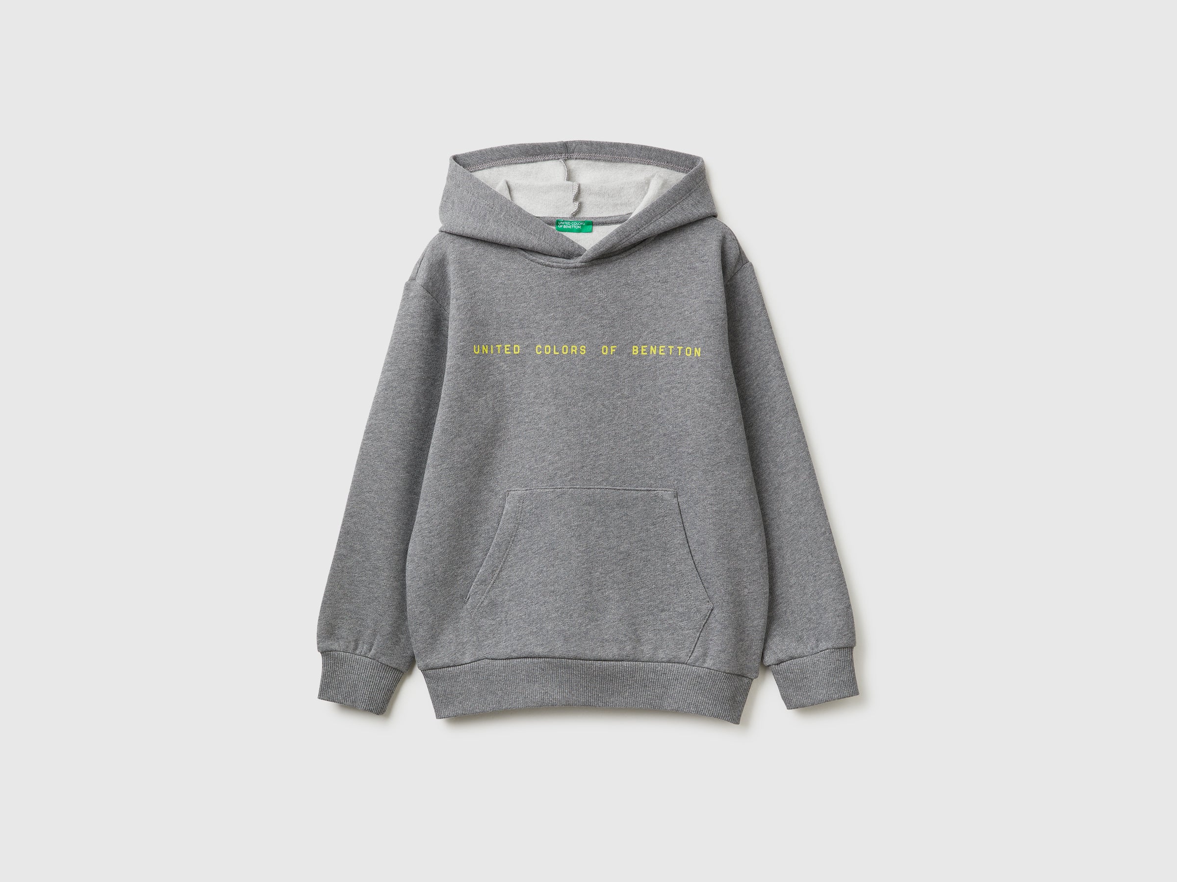 United Colors of Benetton felpa con cappuccio cotone tasca marsupio