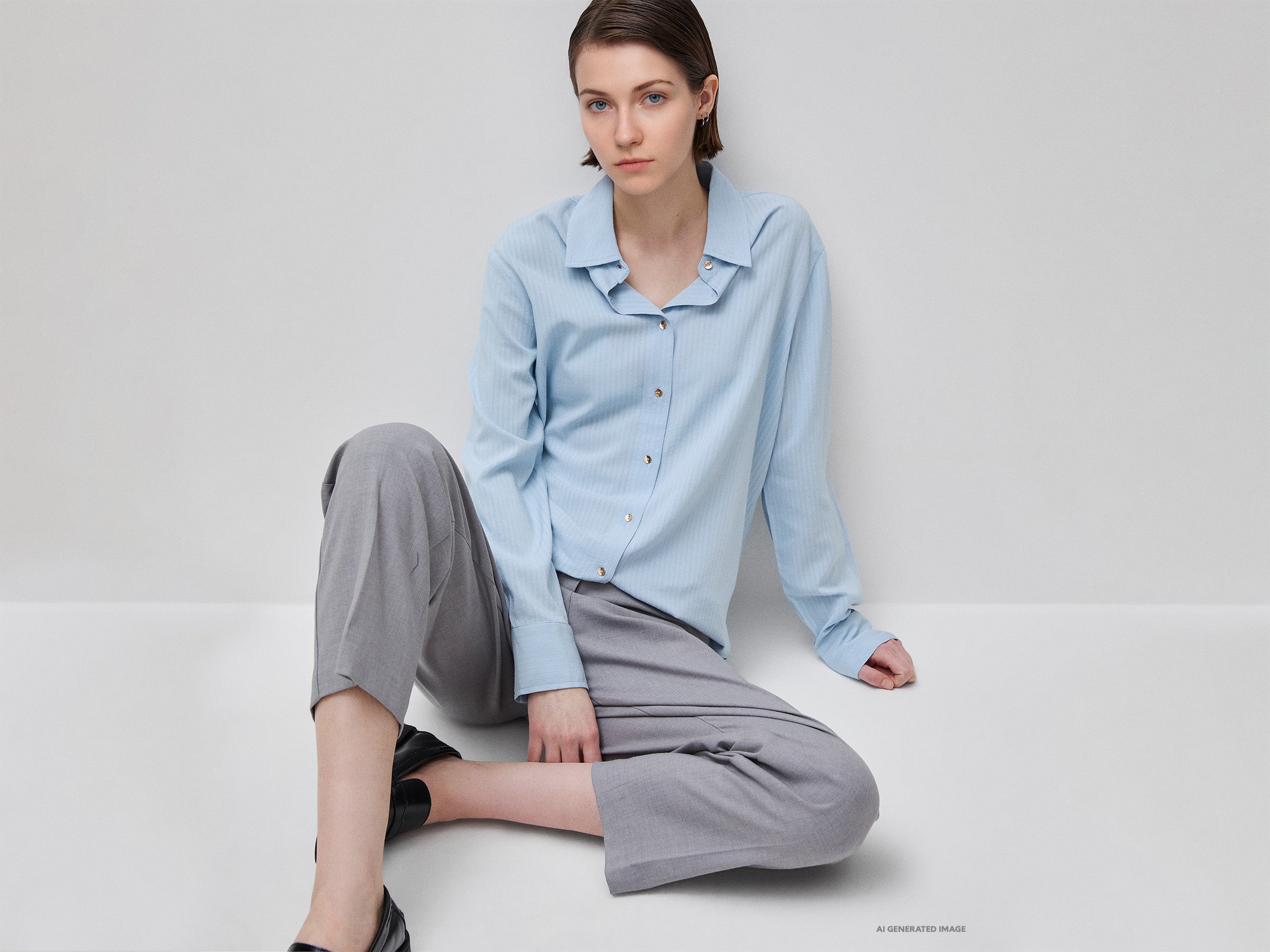 United Colors of Benetton camicia fluida rigata viscosa M