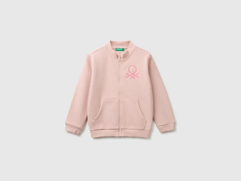 United Colors of Benetton Felpa con Cappuccio Cotone Bio Glitter 104