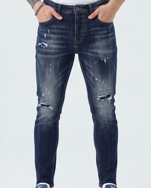 Sottosopra ANJC8666B jeans slim scuro toppe taglia 42
