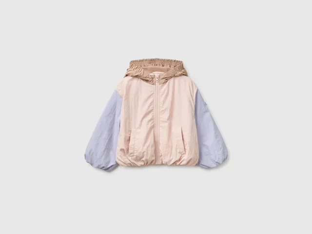 United Colors of Benetton Nylon jacket with hood giacca bimbo 104